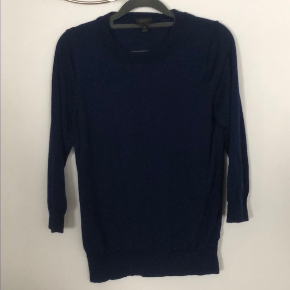 J. Crew Dark Navy Merino Wool Sweater